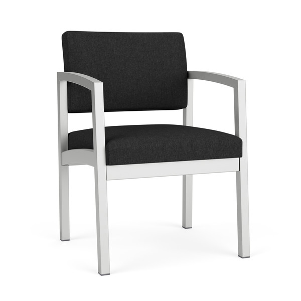 Lesro BlackGuest Chair, 22.5W24.5L32H, VinylSeat, Lenox SteelSeries LS1101